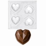 Molde de acrílico y silicona (kit x 3). CORAZONES