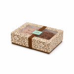 Caja para medio huevo de chocolate 350 gramos. CHOCOLATE MARFIL