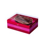 Caja para medio huevo de chocolate 350 gramos. RED TALE