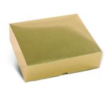 Cajas de cartón tipo bisagra (tamaño P). NEW METAL ORO