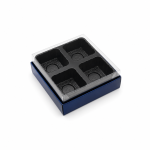Cajas Acetato para 4 Bombones. AZUL