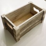 Cesta de Madera WHITE OFF Pequeña