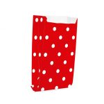 Bolsas de papel kraft para fast food. POA ROJO/BLANCO