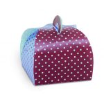 Caja tipo maleta para bien casado. POA MARRON/CELESTE