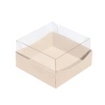 Cajas de cartón tipo base/tapa de acetato para bien casado. MARFIL