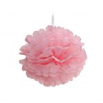 Colgante Papel Seda, tipo pom pom. ROSA