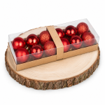 Bolas de Arbol Rojo – 6 cm | Paquete 12 Unidades