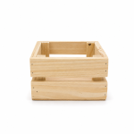 Caja cuadrada de madera. RUSTICA