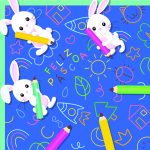 Papel express para huevos de pascuas. LAPIZ DE COLOR AZUL