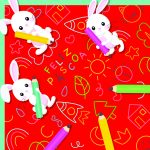 Papel express para huevos de pascuas. LAPIZ DE COLOR ROJO