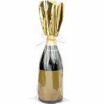 Bolsa para botella de vino de 1 litro. ORO LISO