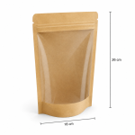 Bolsas ecológicas para alimentos con visor transparente. KRAFT