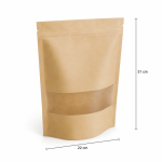 Bolsas ecológicas para alimentos con visor transparente. KRAFT